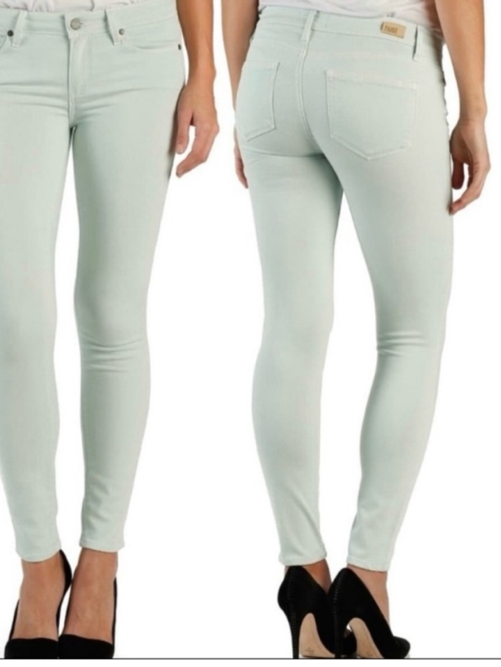 Paige Verdugo Women’s Mint Crop Jeans High-Rise. Size 30